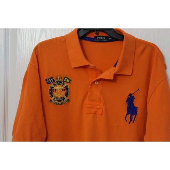 Polo Ralph Lauren Big Pony Marine Supply Sailing Crest Polo Shirt Size XXL - Picture 2 of 8